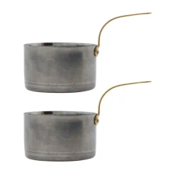 Nicolas Vahé Presentation mini saucepan Ø10 cm 2-packn, Silver finish Silver-coloured Hot