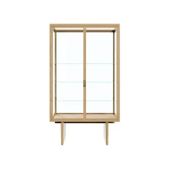 GUBI Private display cabinet, Glass. light stained oak Transparent Best