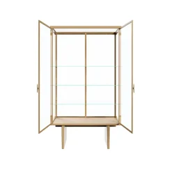 GUBI Private display cabinet, Glass. light stained oak Transparent Best