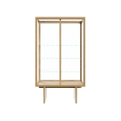 GUBI Private display cabinet, Glass. light stained oak Transparent Best