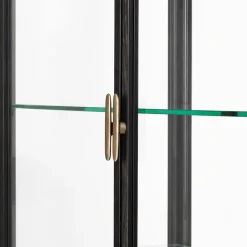 GUBI Private display cabinet, Glass. brown-black stained oak Transparent Best
