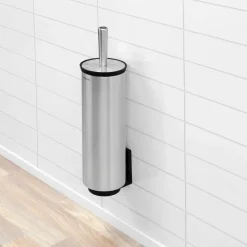 Brabantia Profile toilet brush with wall mounting, matte steel Silver-coloured Clearance