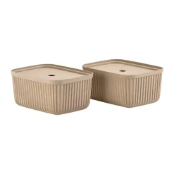 Zone Denmark Pulp storage box 23x32 cm 2-pack, Natural Brown Clearance