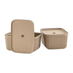 Zone Denmark Pulp storage box 23x32 cm 2-pack, Natural Brown Clearance