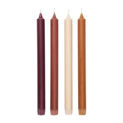 Ferm Living Pure candles 4-pack, Roseate Blend BrownOrange Hot