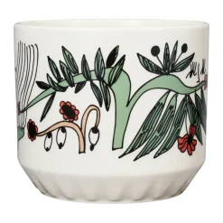 Arabia Puutarhurit flower pot Ø12x14 cm, Green-white-red Multi Hot