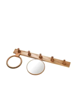 FDB Møbler Q5 Allé mirror to hook, Oak nature lacquered Brown Online