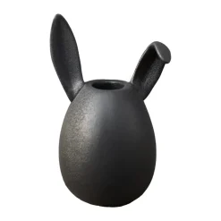 DBKD Rabbit candlestick 13 cm, Cast iron Black Hot