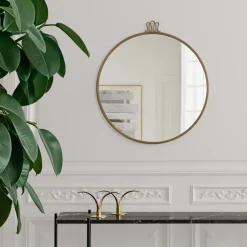GUBI Randaccio Mirror, Antique brass, large Gold-coloured Outlet