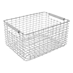 KORBO Rectangular 15 storage basket, Acid-resistant steel Silver-coloured Outlet