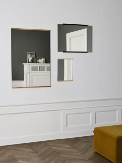 MOEBE Rectangular wall mirror 70x100 cm, Oak Brown Clearance