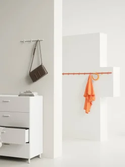 Relief hook rack small 41 cm, White Discount