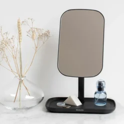 Brabantia ReNew mirror with storage tray, dark Grey Outlet