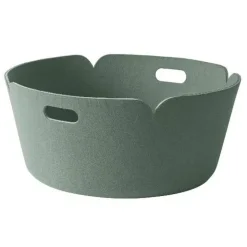 Muuto Restore storage basket round, Dusty Green Outlet