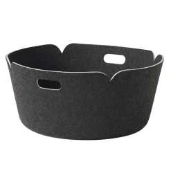 Muuto Restore storage basket round, melange Black Best