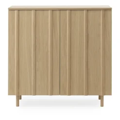 Normann Copenhagen Rib cabinet 96x98.5 cm, Oak Brown Hot