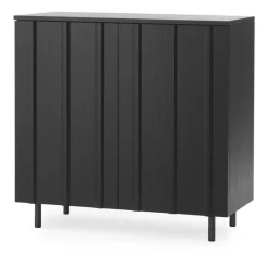 Normann Copenhagen Rib cabinet 96x98.5 cm, Soft Black