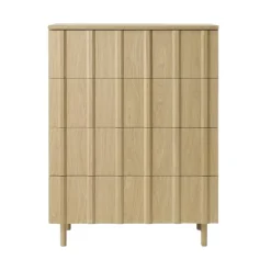 Normann Copenhagen Rib dresser 4 drawers, Oak Beige Online
