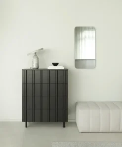 Normann Copenhagen Rib dresser 4 drawers, Soft Black Clearance
