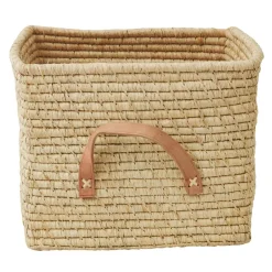 RICE raffia storage basket, Nature Brown New