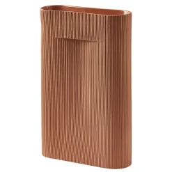 Muuto Ridge vase 48.5 cm, Terracotta Brown New