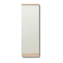 Form & Refine Rim wall mirror 35x110 cm, White oak Beige Clearance