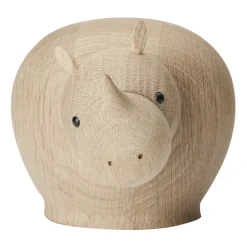Woud Rina wooden rhino, Medium Brown Clearance
