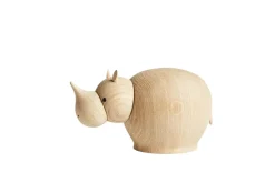 Woud Rina wooden rhino, Medium Brown Clearance