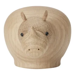 Woud Rina wooden rhino, Small Brown