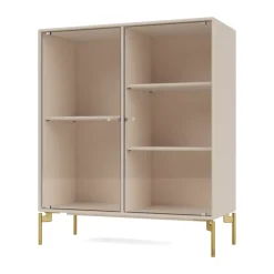 Montana Ripple II display cabinet 69.6x82.2x30 cm, Clay-legs brass Grey Hot