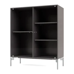Montana Ripple II display cabinet 69.6x82.2x30 cm, Coffee-legs chrome Brown Hot