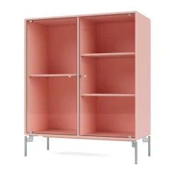 Montana Ripple II display cabinet 69.6x82.2x30 cm, Ruby-legs chrome Pink Outlet