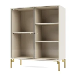 Montana Ripple II display cabinet 69.6x82.2x30 cm, Oat-legs brass Beige Clearance
