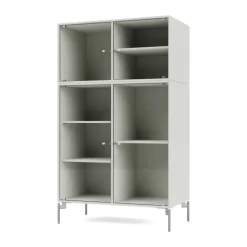 Montana Ripple III display cabinet 69.6x117.6x38 cm, Nordic-legs chrome Grey Online