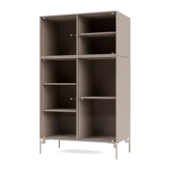Montana Ripple III display cabinet 69.6x117.6x38 cm, Mushroom-legs mushroom Beige Outlet