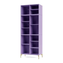 Montana Ripple IV display cabinet 69.6x187.2x38 cm, Iris-legs brass Purple