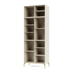 Montana Ripple IV display cabinet 69.6x187.2x38 cm, Oat-legs brass Beige Clearance