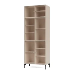 Montana Ripple IV display cabinet 69.6x187.2x38 cm, Clay-legs black Grey Online