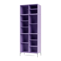 Montana Ripple IV display cabinet 69.6x187.2x38 cm, Iris-legs chrome Purple New