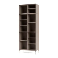 Montana Ripple IV display cabinet 69.6x187.2x38 cm, Mushroom-legs mushroom Beige New