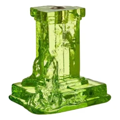 Kosta Boda Rocky Baroque candle sticks 150 mm, Kryptonite Green Clearance