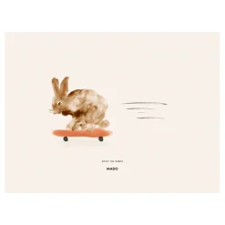 Paper Collective Rocky the Rabbit poster, 30x40 cm BeigeWhiteOrangeBrown Sale