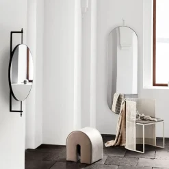 Kristina Dam Studio Rotating mirror, Beige Clearance