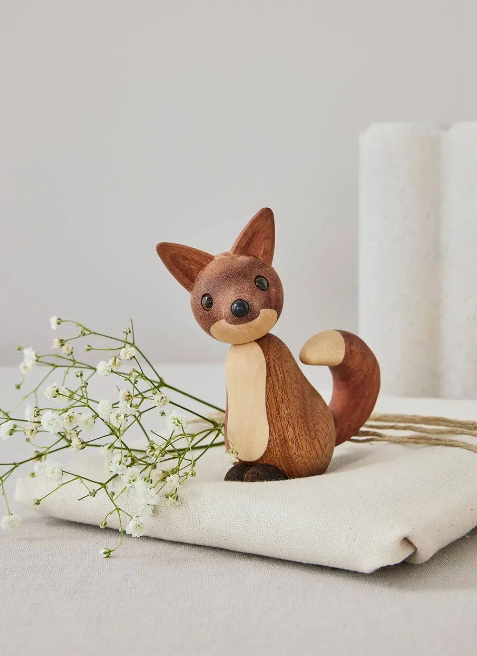 Spring Copenhagen Roxy fox decoration 10 cm, Mahogany Brown Best