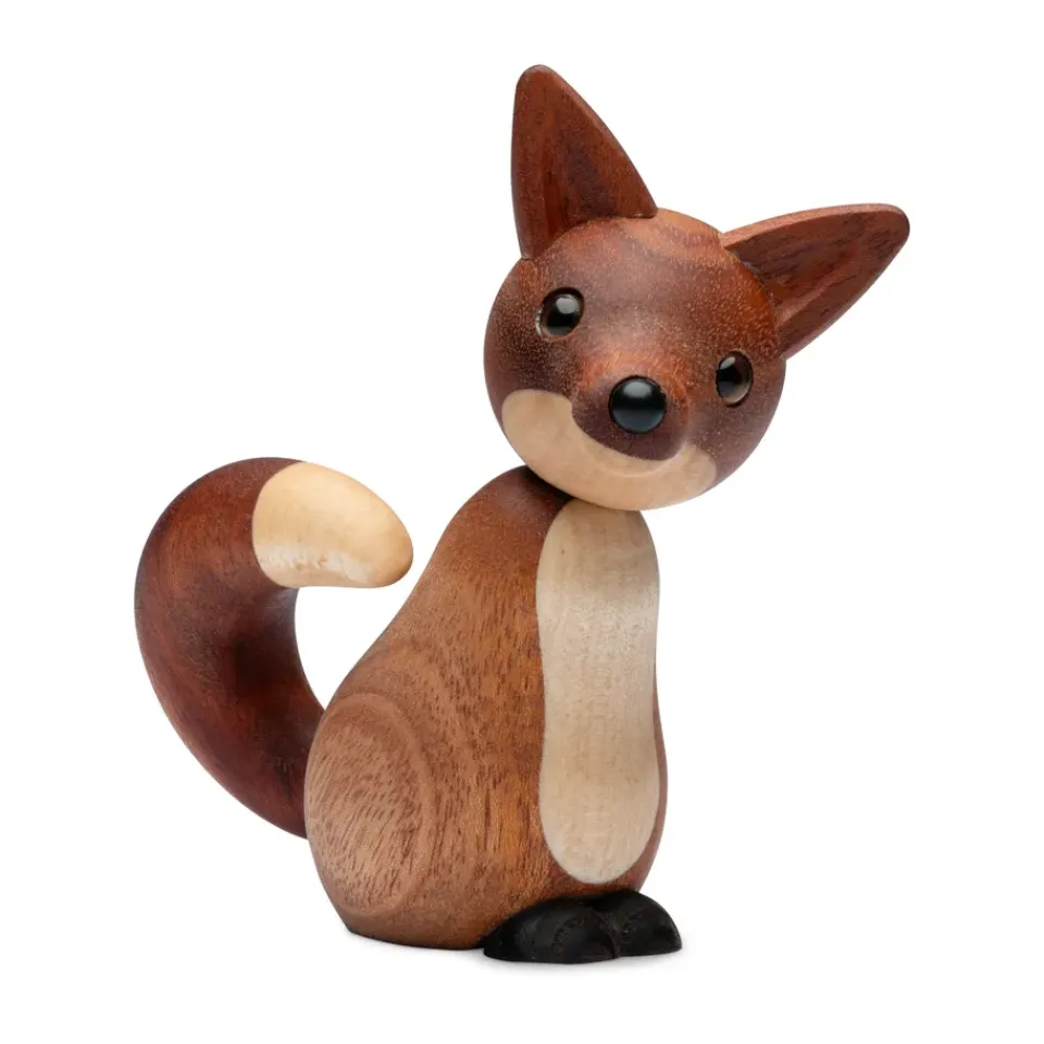 Spring Copenhagen Roxy fox decoration 10 cm, Mahogany Brown Best