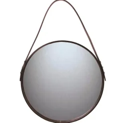 Ørskov mirror , Ø 50 cm Brown New