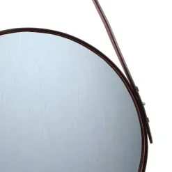Ørskov mirror , Ø 50 cm Brown New