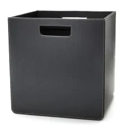 Ørskov storage box, with white stitches Black Hot