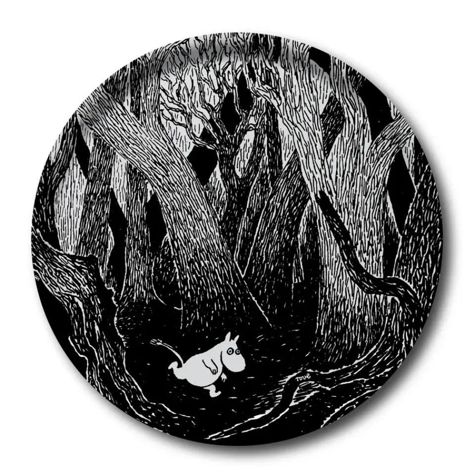 Opto Design Running Moomin tray round, 38 cm Black Sale