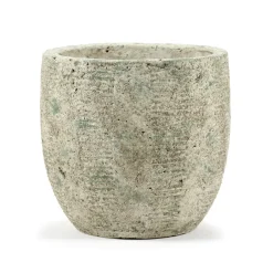Serax Rustic flower pot stripes M 20.5 cm, Grey